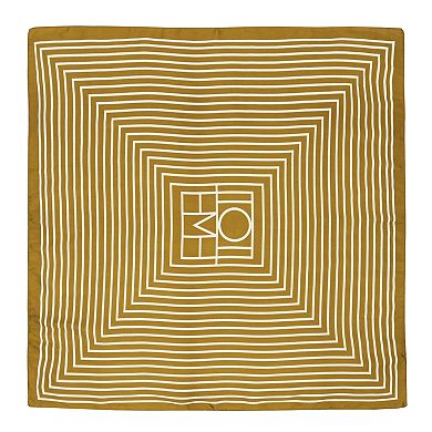 Women's Classic Striped Satin Square Scarf for Neck Hair Bag Decoration