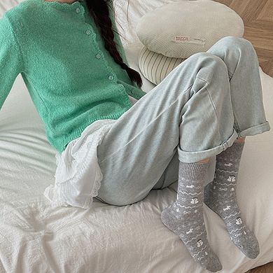 Women's Cotton Blend Socks 3-Pair Pack with Cute Animal Print Comfortable and Soft