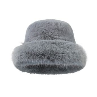 Women's Faux Fur Bucket Hat - Winter Warm & Stylish