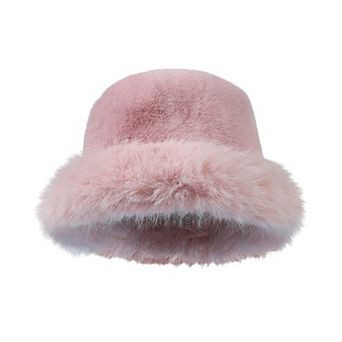 Women's Faux Fur Bucket Hat - Winter Warm & Stylish