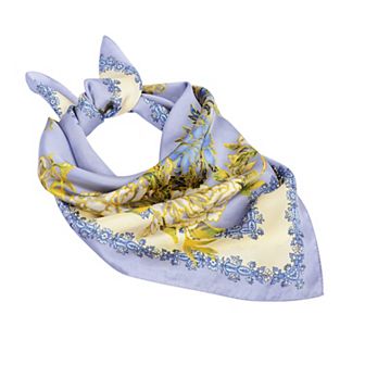 Satin Square Scarf Floral Print Versatile Styling Accessory for Headscarves and Shawls