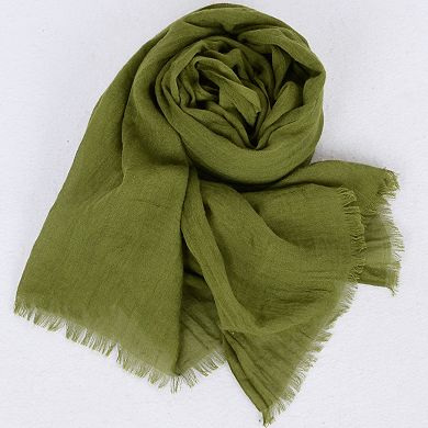 Women's Oversized Solid Color Scarf Lightweight Soft Wrap Shawl for Travel Casual Wear and Layering