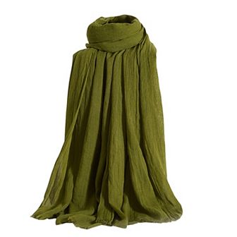 Women's Oversized Solid Color Scarf Lightweight Soft Wrap Shawl for Travel Casual Wear and Layering