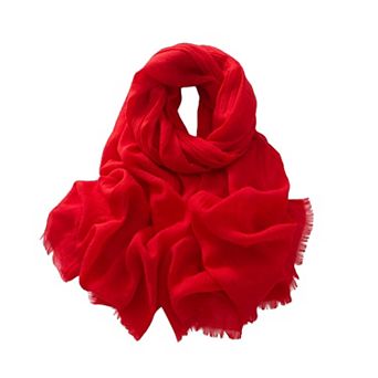Women's Oversized Solid Color Scarf Lightweight Soft Wrap Shawl for Travel Casual Wear and Layering