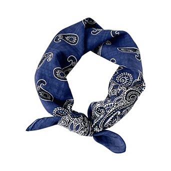Cotton Paisley Print Bandana Scarf Square Neck Head Wrap
