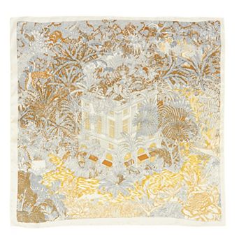 Elegant Satin Square Scarf Artistic Print Versatile Styling Accessory