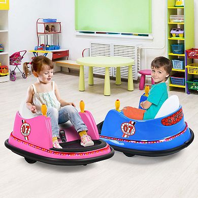 Costway 12V Vehicle 360° Spin Race Toy Kids Ride On Bumper Car with Remote Control