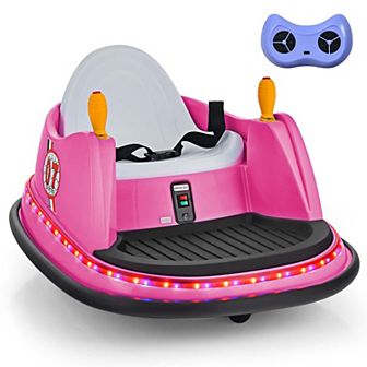 Costway 12V Vehicle 360° Spin Race Toy Kids Ride On Bumper Car with Remote Control