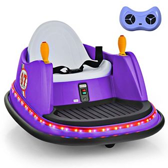 Costway 12V Vehicle 360° Spin Race Toy Kids Ride On Bumper Car with Remote Control