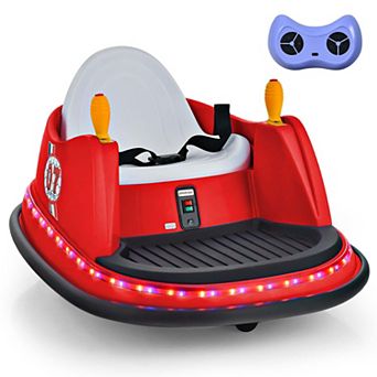 Costway 12V Vehicle 360° Spin Race Toy Kids Ride On Bumper Car with Remote Control