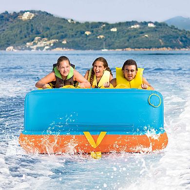 Costway Towable Tube for Boating 3 Riders with Front & Back Tow Points for Towing Rider