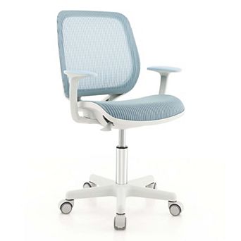 Costway Kids Desk Armchair Swivel Mesh Children Computer Chair with Adjustable Height