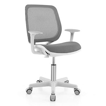 Costway Kids Desk Armchair Swivel Mesh Children Computer Chair with Adjustable Height