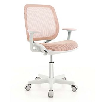 Costway Kids Desk Armchair Swivel Mesh Children Computer Chair with Adjustable Height