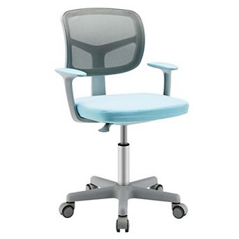 Costway Auto Lock Kids Mesh Chair with Armrests Height Adjustable 360-Degree Swivel