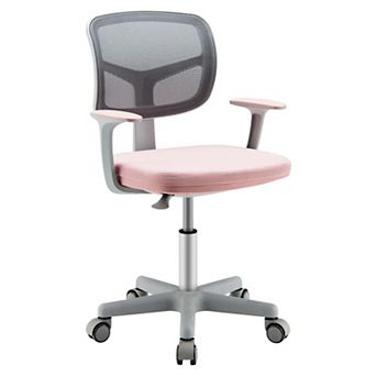 Costway Auto Lock Kids Mesh Chair with Armrests Height Adjustable 360-Degree Swivel