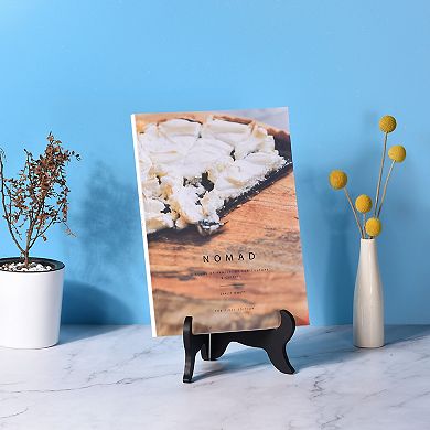 3pcs 6" Easel Plate Holder, Wooden Folding Display Stand for Decorative Picture Frame