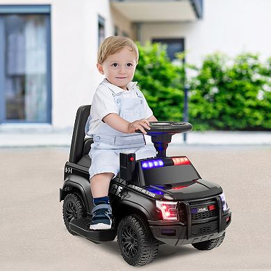 Costway 2-in-1 6V Kids Ride On Car Toddler Push Car w/ Megaphone & Siren