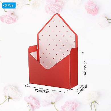 Florist Bouquet Envelope Boxes, 5 Packs Flower Arrangement Box Packaging Gift Paper Boxes