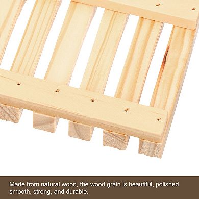 2Pcs Wooden Soap Dish, Self Draining Natural Big Bar Soap Holder for Shower Bathroom