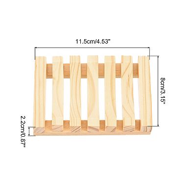 2Pcs Wooden Soap Dish, Self Draining Natural Big Bar Soap Holder for Shower Bathroom