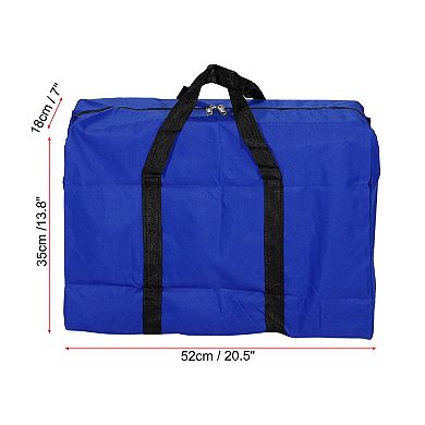 Storage Tote with Zippers, 2 Pack 40L Capacity Foldable Heavy Moving Tote Bags, Blue