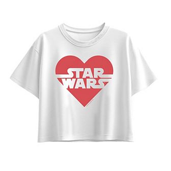 Girls 7-16 Star Wars Heart Logo Boxy Tee