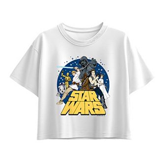 Girls 7-16 Star Wars Retro Group Boxy Tee