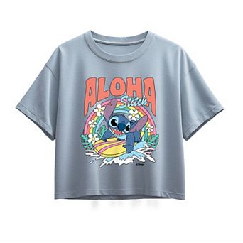 Girls 7-16 Disney's Lilo & Stitch Aloha Stitch Boxy Tee