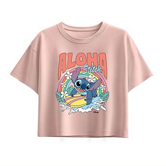 Girls 7-16 Disney's Lilo & Stitch Aloha Stitch Boxy Tee