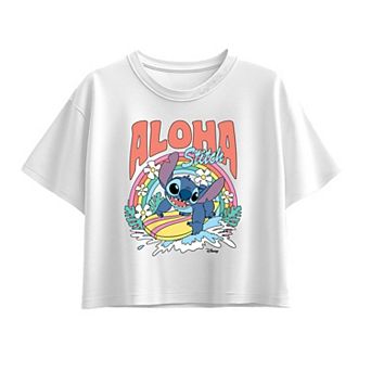 Girls 7-16 Disney's Lilo & Stitch Aloha Stitch Boxy Tee