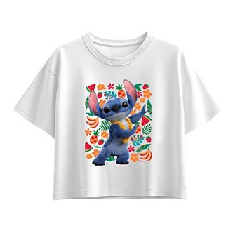 Girls 7-16 Disney's Lilo & Stitch Fruit Pattern Boxy Tee