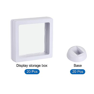 Floating Thin Film Display Box with Base 5cm x 5cm x 2cm Pack of 20