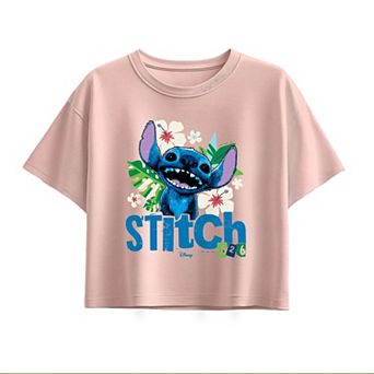Girls 7-16 Disney's Lilo & Stitch 626 Floral Boxy Tee
