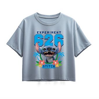Girls 7-16 Disney's Lilo & Stitch Experiment 626 Collegiate Boxy Tee