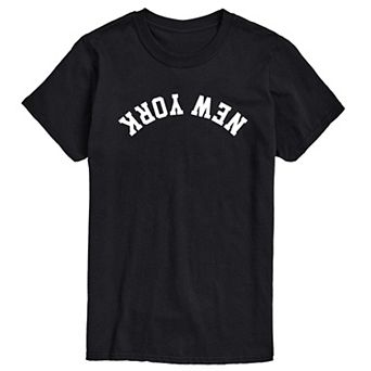 Big & Tall Men's New York Upside Down Graphic Tee