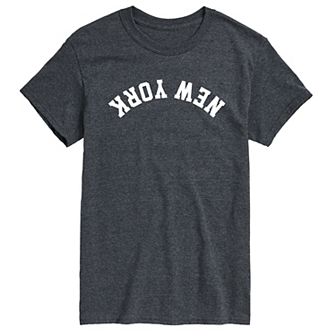 Big & Tall Men's New York Upside Down Graphic Tee