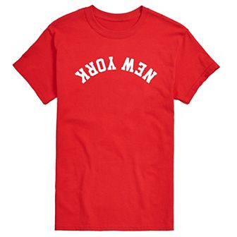 Big & Tall Men's New York Upside Down Graphic Tee