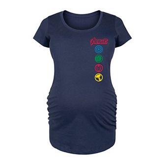 Maternity Marvel Avengers Icon Logos Graphic Tee