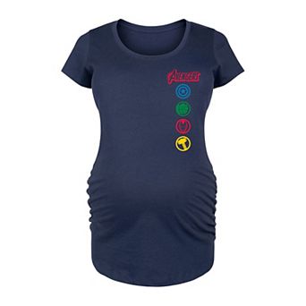 Maternity Marvel Avengers Icon Logos Graphic Tee