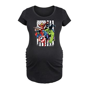 Maternity Marvel Avengers American Flag Graphic Tee