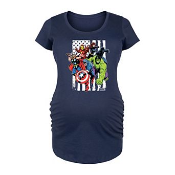 Maternity Marvel Avengers American Flag Graphic Tee
