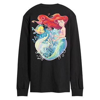 Men's Disney's Ariel & Flounder Long Sleeve Graphic Tee
