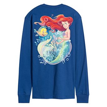 Men's Disney's Ariel & Flounder Long Sleeve Graphic Tee