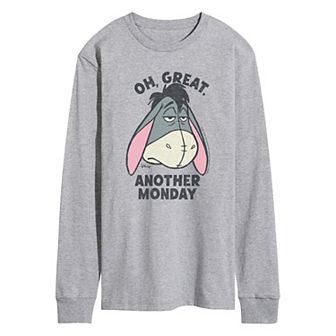 Men's Disney's Winnie The Pooh Eeyore Oh Great Long Sleeve Graphic Tee
