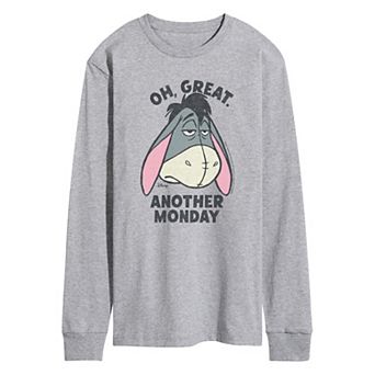 Men's Disney's Winnie The Pooh Eeyore Oh Great Long Sleeve Graphic Tee