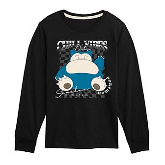 Boys 8-20 Pokémon Snorlax Chill Vibes Only Long Sleeve Graphic Tee