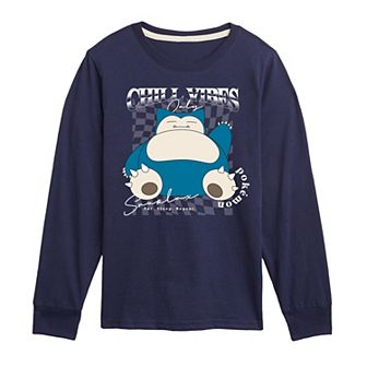 Boys 8-20 Pokémon Snorlax Chill Vibes Only Long Sleeve Graphic Tee