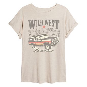 Juniors' Ford Bronco Wild West Countryside Oversized Tee