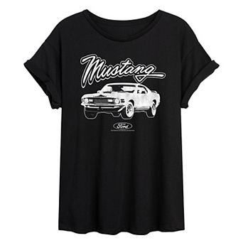Juniors' Ford Mustang Oversized Tee